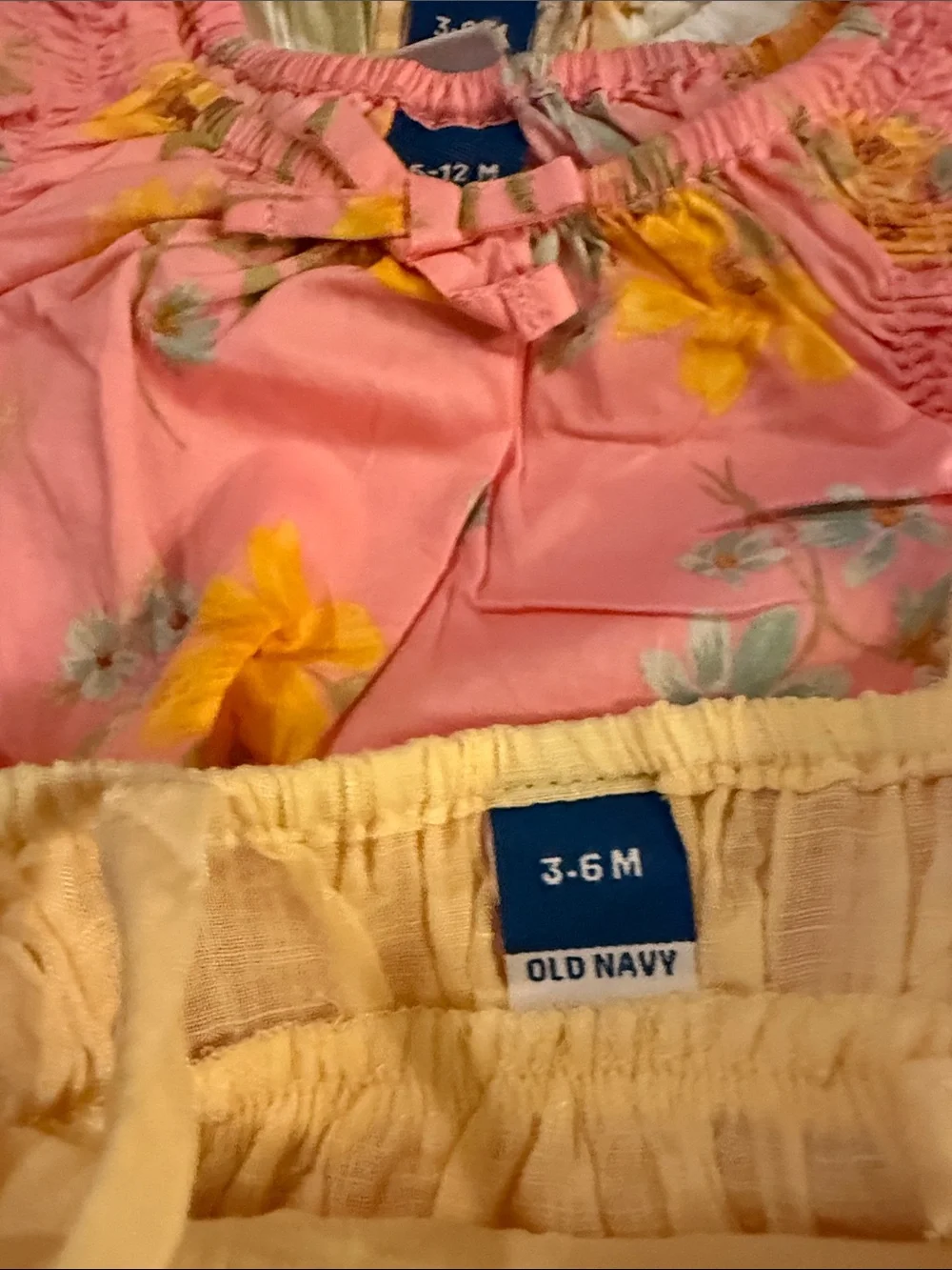 Old Navy Girls Sunflower One-Piece outfits - White, Pink, Yellow
